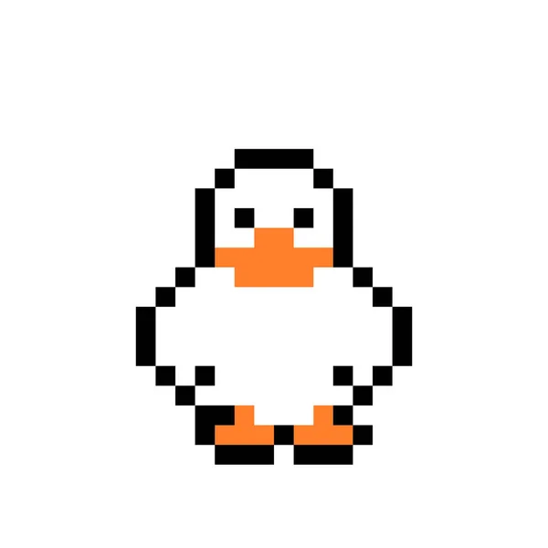 Padrão Ganso Pixel Imagem Cisne Para Bloco Lego Mosaicos Ilustração —  Vetores de Stock