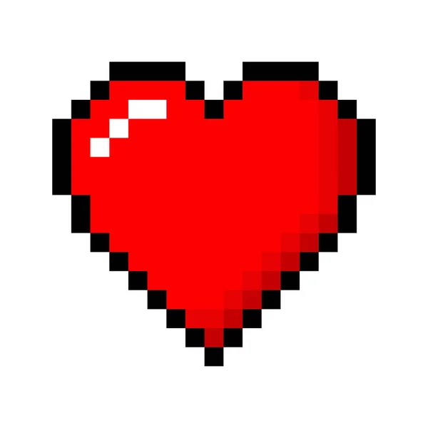 Pixel Amor Vector Ilustración Pixel Art — Vector de stock