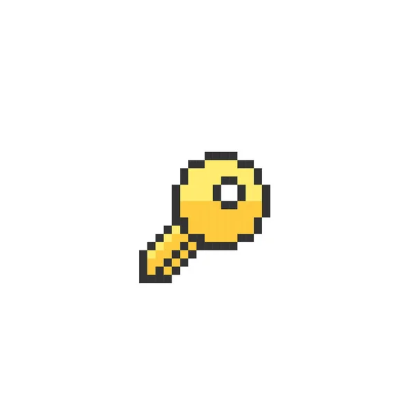 Зображення Логотипу Ключа Pixel Бітових Ігрових Ключів Векторні Ілюстрації — стоковий вектор
