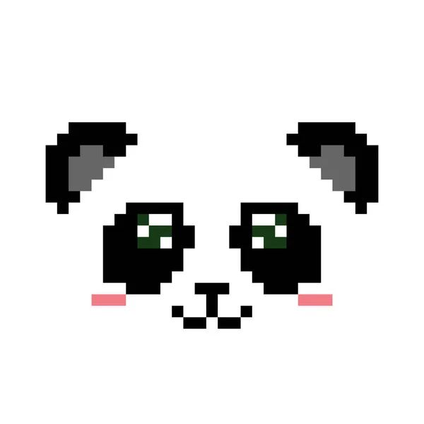 Imagem Pixel Panda Ilustração Vetorial Pixel Art —  Vetores de Stock