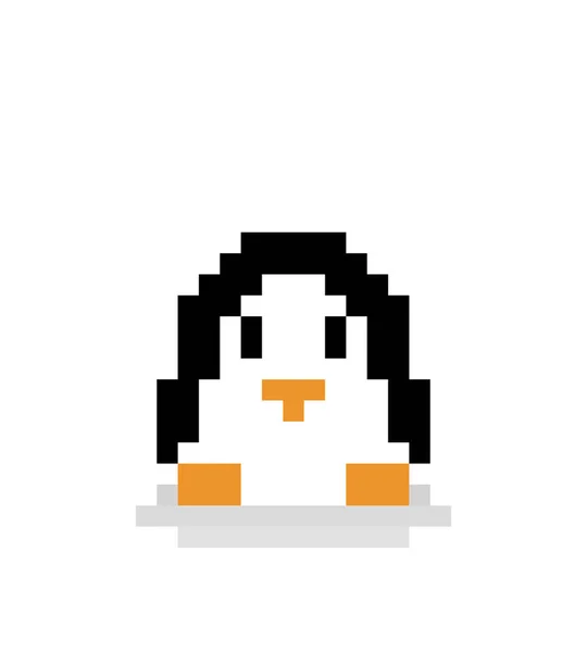 Pinguïn Pixel Afbeelding Kruissteek Patroon Vector Illustratie — Stockvector