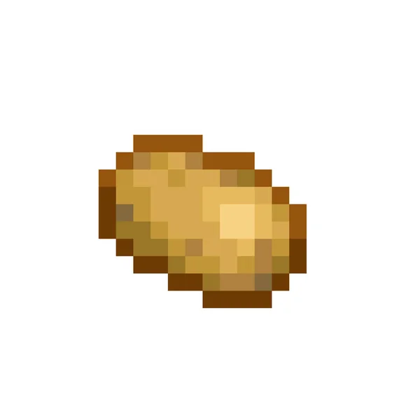 Imagen Pixel Potato Ilustración Vectorial Para Juegos Retro — Vector de stock