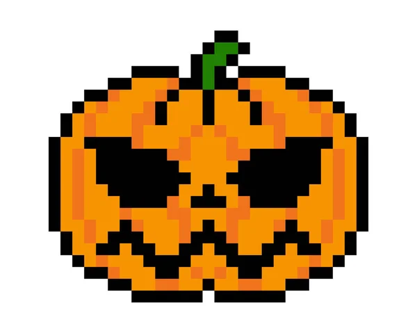 Pixel Pumpkin Halowen形象 像素艺术的矢量说明 — 图库矢量图片