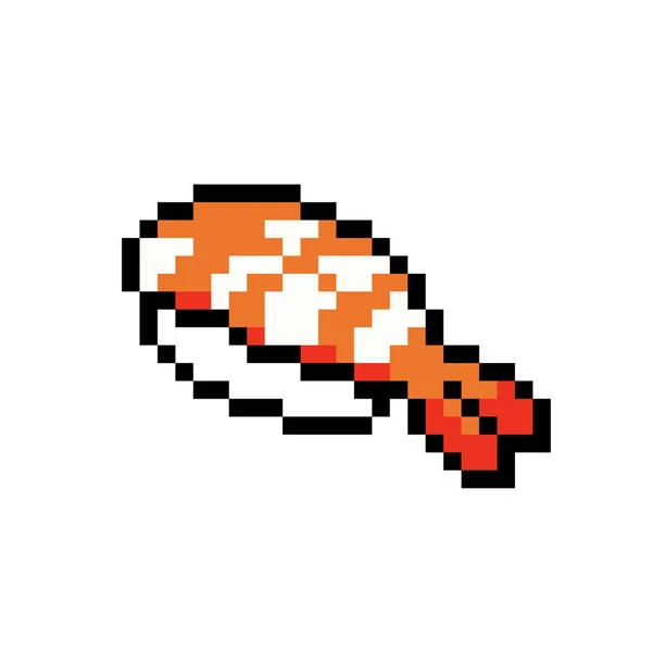 Pixel Sushi Bild Vektor Illustration Des Kreuzstichmusters — Stockvektor