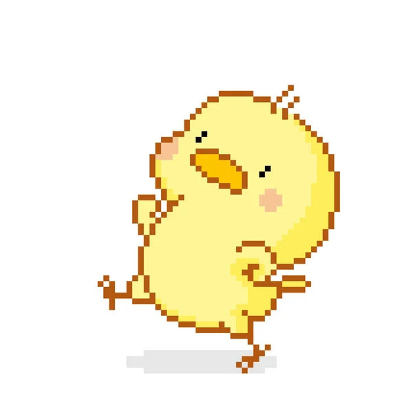 Poussins Pixel Art Pour Les Jeux Bits Motif Point Croix — Image vectorielle