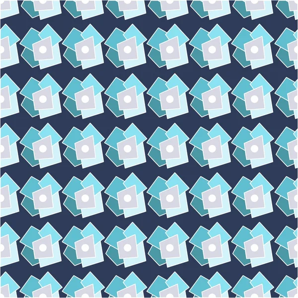 Abstract geometric seamless pattern in light blue, dark blue and gray colors. Colorful geometric pattern. Seamless pattern, background, texture. Vector ornament. Decorative tiles. — Stock Vector