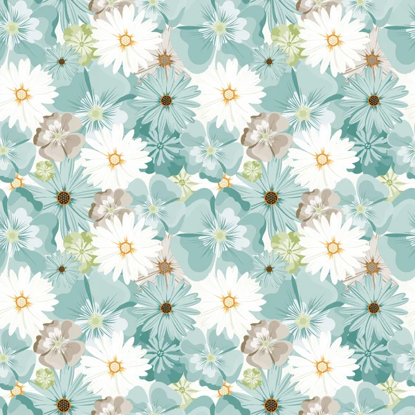 Beautiful floral pattern. Seamless pattern. Flowers. Bright buds, leaves, flowers. Flowers for greeting cards, posters, flyers. Flower shop. Seamless vintage tropical flower pattern vector. — Stockový vektor