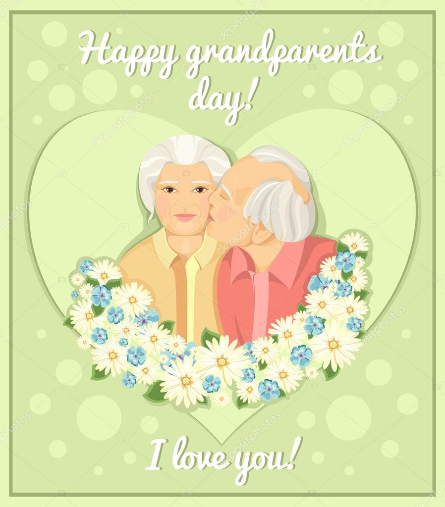 holiday card grandparents day married couple grandmother and