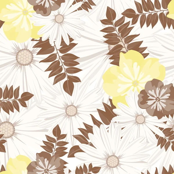 Beautiful vintage floral pattern. Seamless pattern. Flowers. Bright buds, leaves, flowers. Flowers for greeting cards, posters, flyers. Flower shop. Seamless vintage tropical flower pattern vector. — Stockový vektor