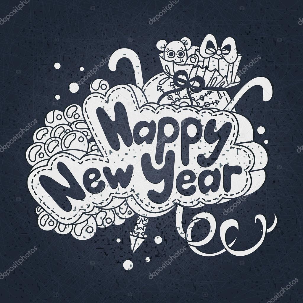 優れた Happy New Year Card Drawing - りこはイワローです