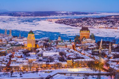 Canada, Quebec City snowed panoramic