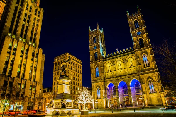 Basilica Notre Dame Montreal Canada — Foto Stock