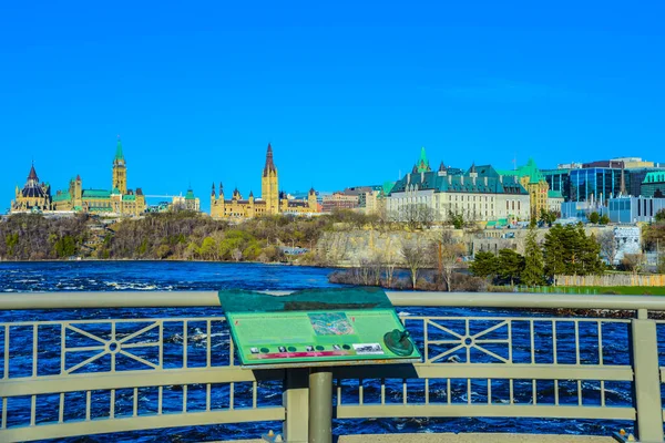 Ottawa Canada Skyline Fiume Ottawa — Foto Stock