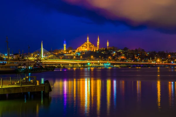 Istanbul Night Turkey — Fotografia de Stock