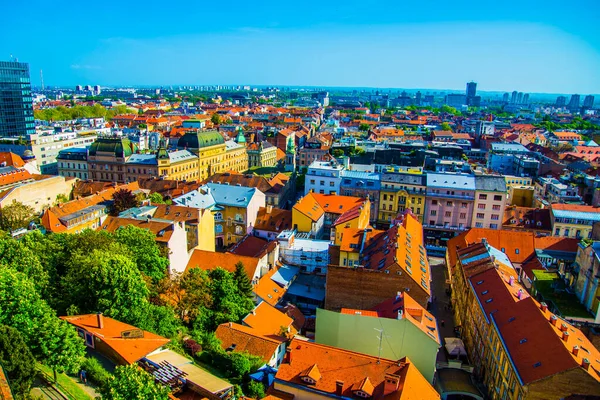 Croácia Vista Panorâmica Zagreb — Fotografia de Stock