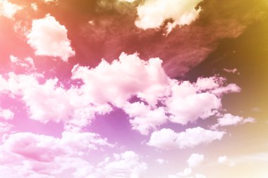Romantik yumuşak mood ile soyut renkli rüya gibi gökyüzü