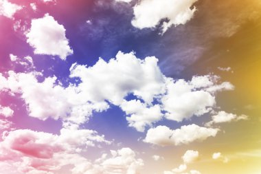 Romantik yumuşak mood ile soyut renkli rüya gibi gökyüzü