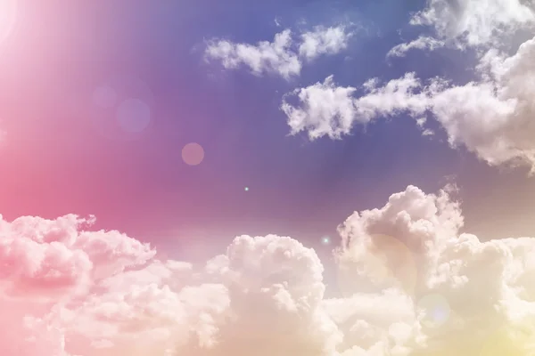 Abstraktní barevné zasněný obloha s romantickou měkká nálada — Stock fotografie