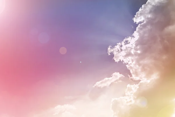 Abstract colourful dreamy sky with romantic soft mood