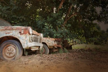 Retro vintage renk tarzı eski antika araç araba