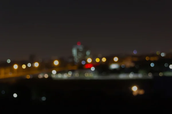 Abstrakte verschwommene Hintergrund Nachtlicht Bokeh Stadt oder Stadt mit — Stockfoto