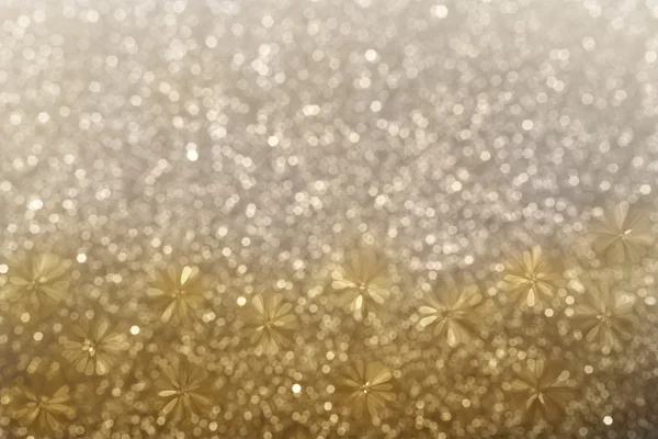 Precioso brillo brillante forma de flor abstracta en mini oro y pl — Foto de Stock