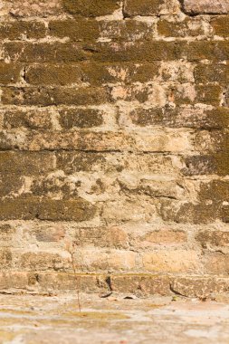 Desen veya doku arka plan için eski tuğla duvar