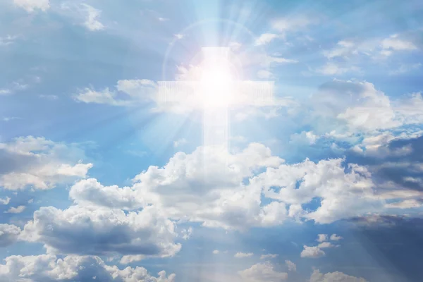 Haç veya çapraz Parlatıcı yalak formu gökyüzü veya cennet ışık 