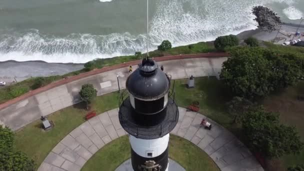 Faro Skatepark Parque Kennedy Larcomar Costa Verde Miraflores Lima Peru — Vídeo de Stock