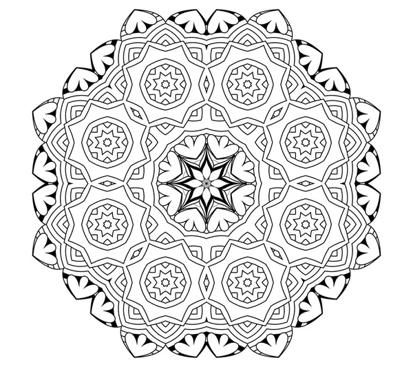 Mandala. Ethnische Zierelemente. Handgezeichneter Hintergrund. Islam, Arabisch, Indisch, osmanische Motive. — Stockvektor