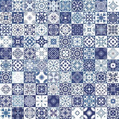 Mega muhteşem sorunsuz patchwork desen renkli Fas fayans, süsler. Duvar kağıdı, desen dolgularını, web sayfası arka planı, yüzey dokuları için kullanılabilir.