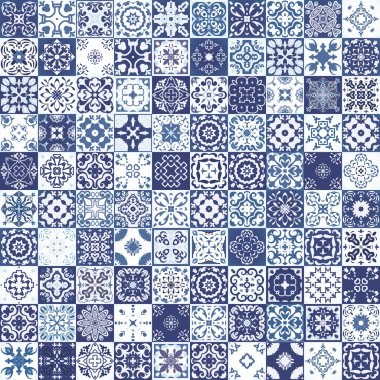 Mega Gorgeous seamless patchwork pattern from colorful Moroccan tiles, ornaments. Can be used for wallpaper, pattern fills, web page background,surface textures. clipart