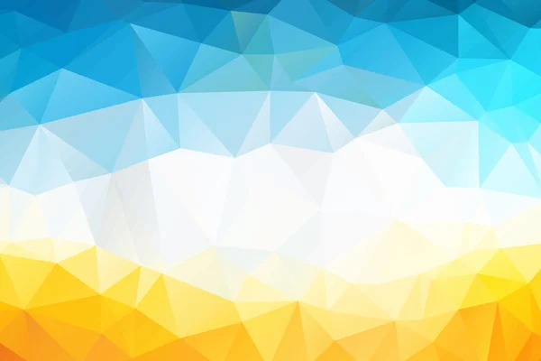 Colorido remolino arco iris fondo polígono o marco vectorial. Fondo geométrico triangular abstracto, ilustración vectorial EPS10. Diseño geométrico para presentaciones de negocios. amarillo, azul, blanco . — Vector de stock