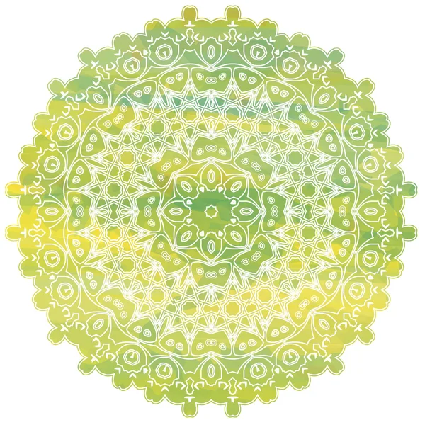 Mandala. Éléments décoratifs vintage. Manadala aquarelle dessinée à la main. Islam, Arabe, Indien, motifs ottomans . — Image vectorielle