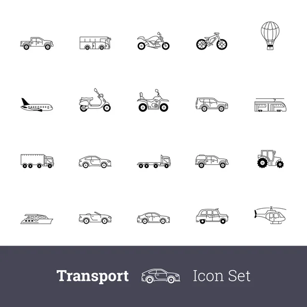 Conjunto de icono de transporte —  Fotos de Stock