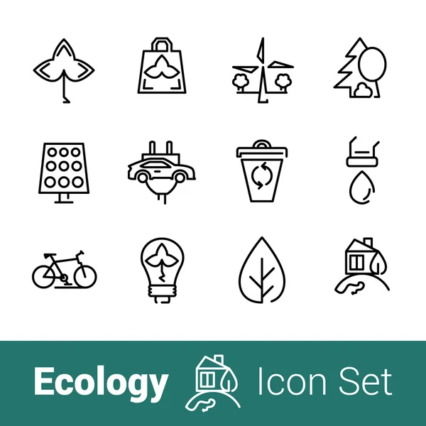 Conjunto de iconos Ecología — Archivo Imágenes Vectoriales