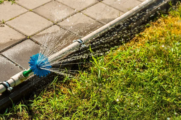 Irrigatori Automatici Innaffiare Erba Forma Fiore Prato Innaffiato Estate Conveniente — Foto Stock