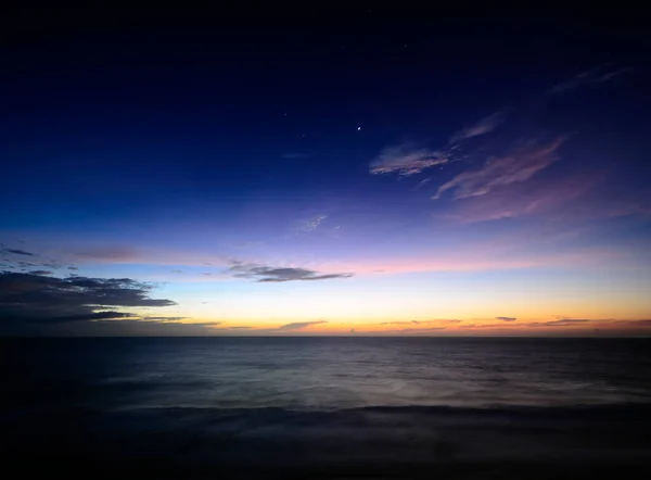 Estrellas Amanecer Sobre Océano Atlántico — Foto de Stock