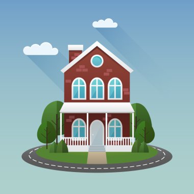 Yaz sahne illüstrasyon.