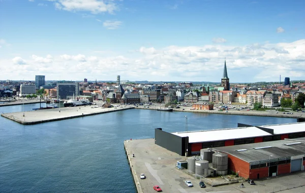 Panorama della città di Aarhus in Danimarca — Foto Stock