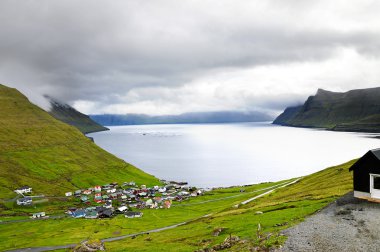 Faroe Adaları üzerinde Köyü
