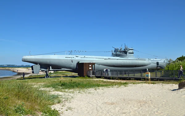 Музейная подводная лодка U 955 в Лабо — стоковое фото