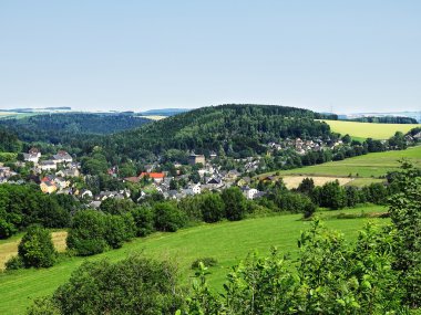 Ore Mountains Panoraması (Saksonya / Almanya)