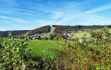 Sonbaharda Willingen Sauerland bölgesindeki içinde Kayak tesisi