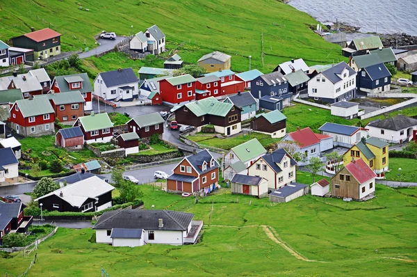 Villaggio di Funningur sulle Isole Faroe — Foto Stock