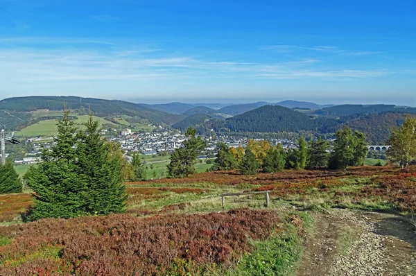 Panoráma a Sauerland régió (Németország Willingen térképén) — Stock Fotó