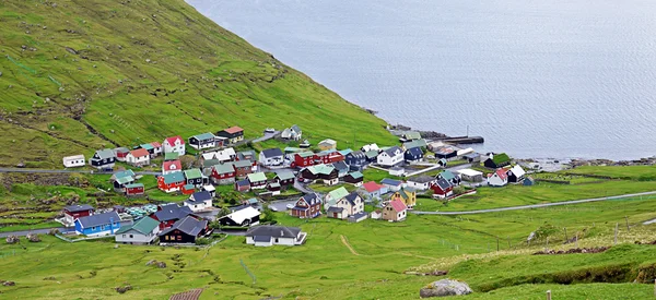 Wieś Funningur na Wyspach Owczych — Zdjęcie stockowe