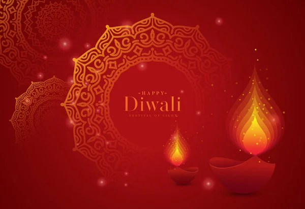 Yuvarlak Çiçek Süslü Diwali Festivali Arkaplanı - Çiçek Süslemeli Diwali Arka plan Şablonu