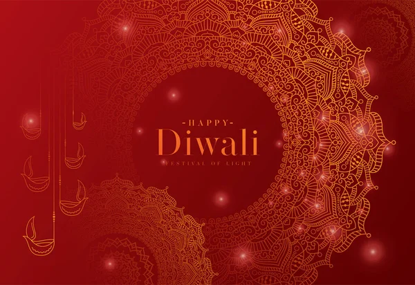 Yuvarlak Çiçek Süslü Diwali Festivali Arkaplanı - Çiçek Süslemeli Diwali Arka plan Şablonu