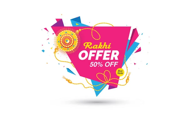 Raksha Bandhan Bayrak Tasarımı Şablonu - Rakhi Satış Sancak Arkaplan Tasarımı